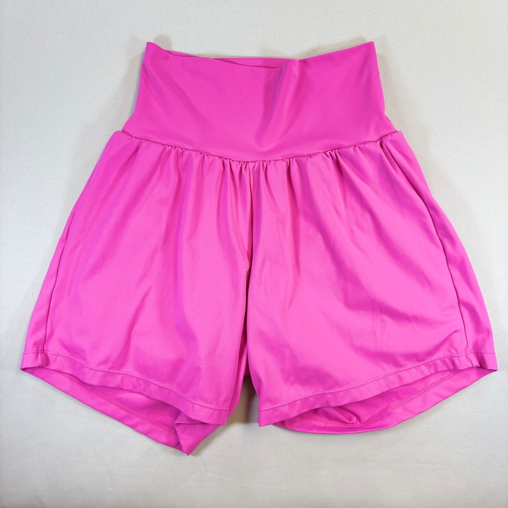 Halara SoftlyZero Airy High Waisted InstantCool 5" Yoga Shorts XS Long Pink